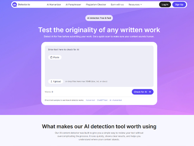 The Detector.io Free AI Detector in the Age of AI Work