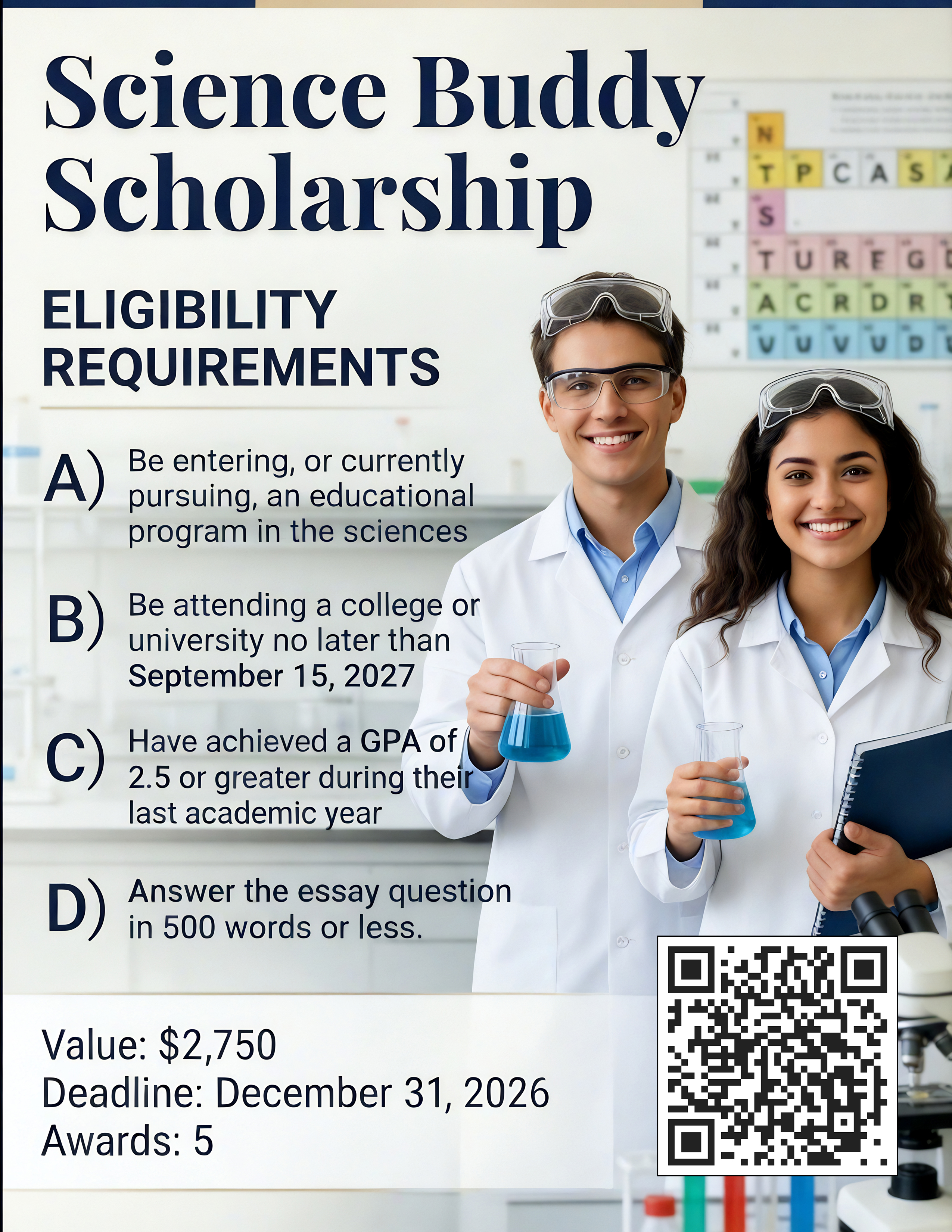 Science Buddy Scholarship